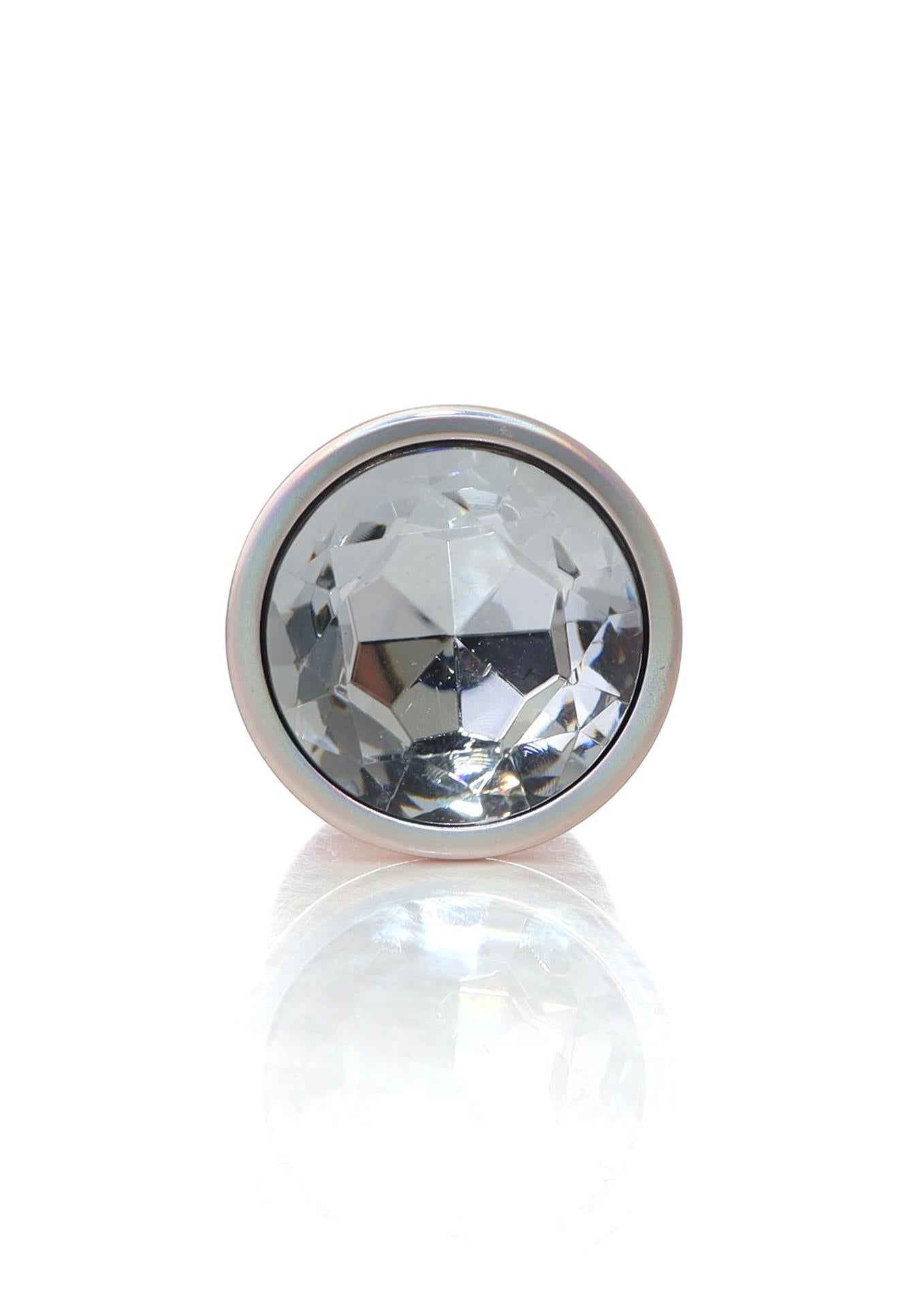 4-Plug-Jewellery Pearl Gold PLUG- Clear L-4