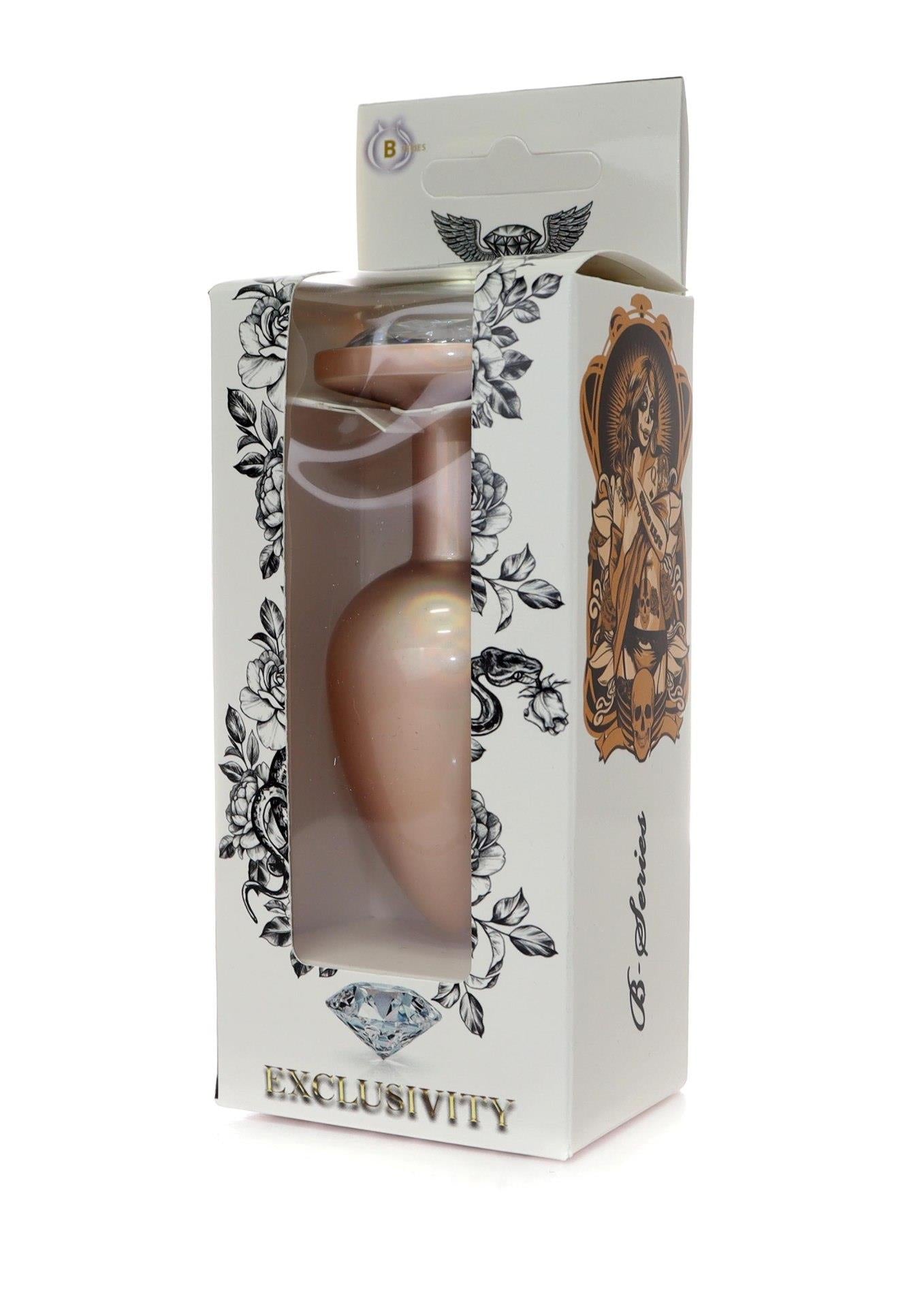 7-Plug-Jewellery Pearl Gold PLUG- Clear L-7