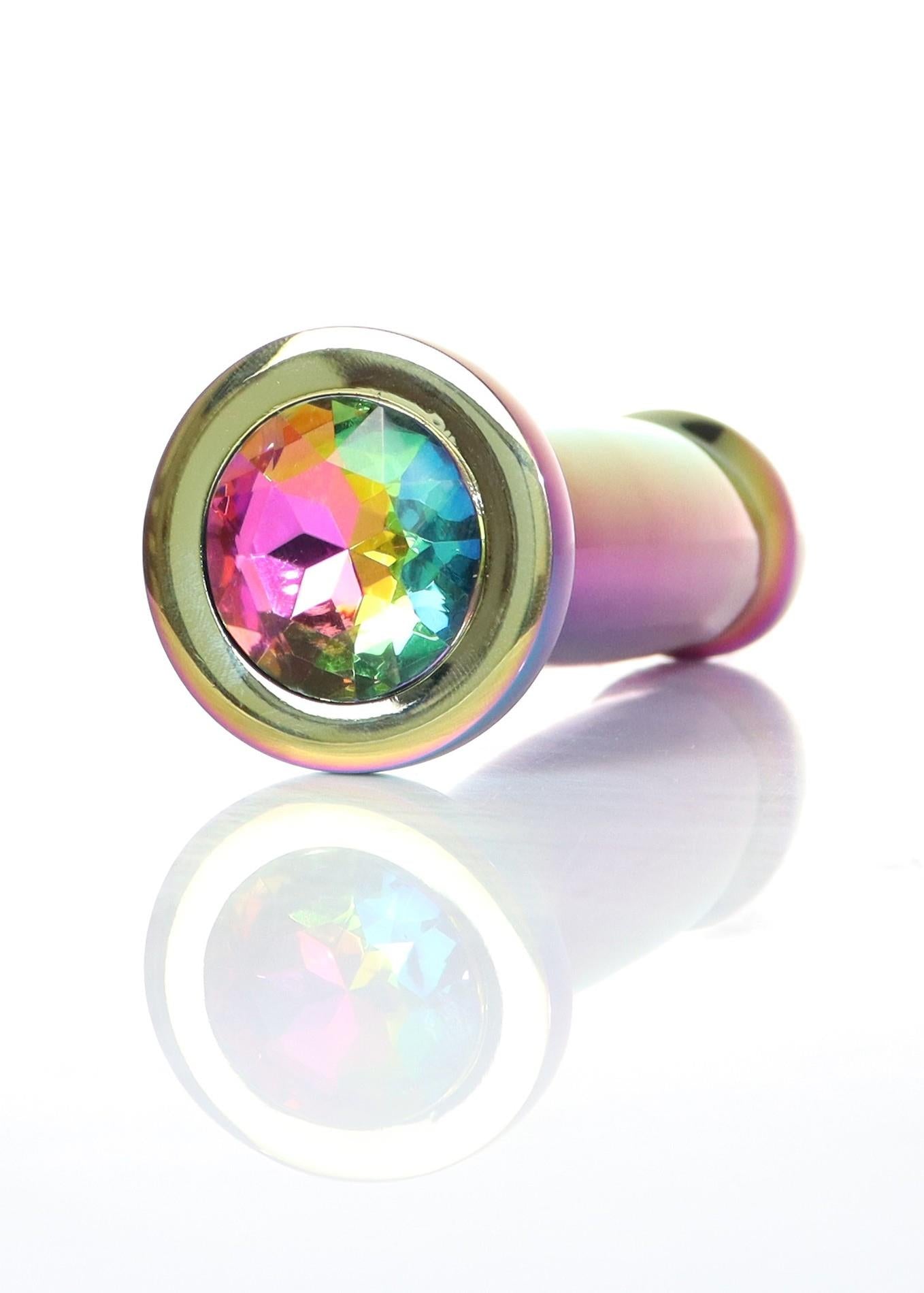 1-Plug-Jewellery Multicolour Penis PLUG- Clear M-1