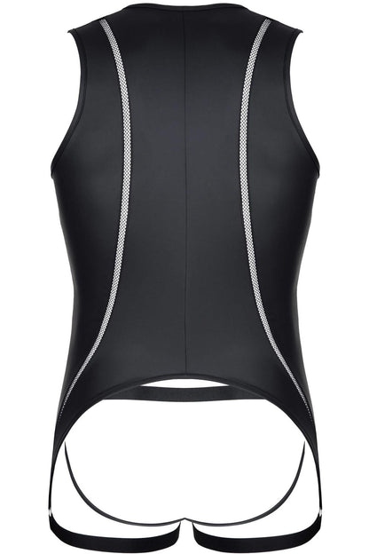 8-Seksowny kostium męski body + jockstrap wetlook L-8