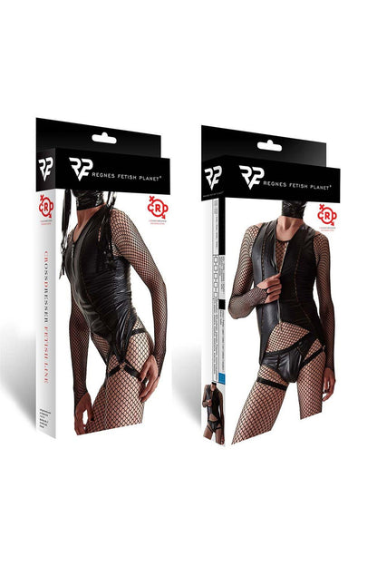 9-Seksowny kostium męski body + jockstrap wetlook L-9