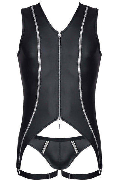 8-Seksowny kostium męski body + jockstrap wetlook M-8