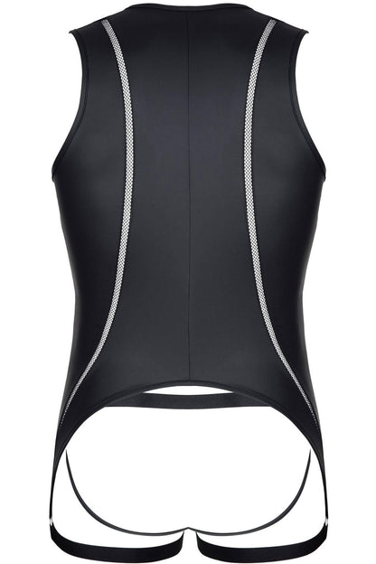 9-Seksowny kostium męski body + jockstrap wetlook M-9