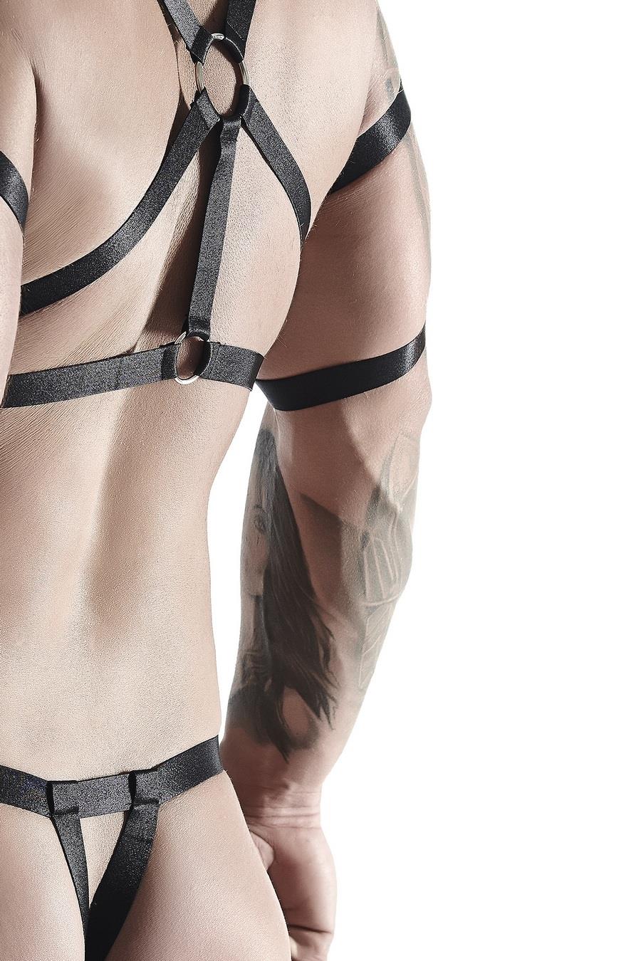 8-Męski komplet z gumy: t-shirt z ozdobami z tyłu i przodu, 2 pack stringi xxl/xxxl-8