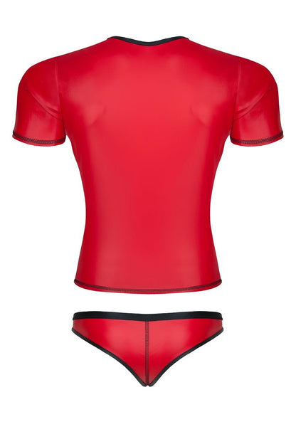 7-Męski komplet z wetlooka: t-shirt w serek, figi typu brazyliany xl-7