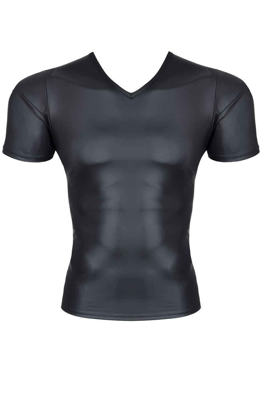 4-Męski t-shirt z wetlooka w serek s-4