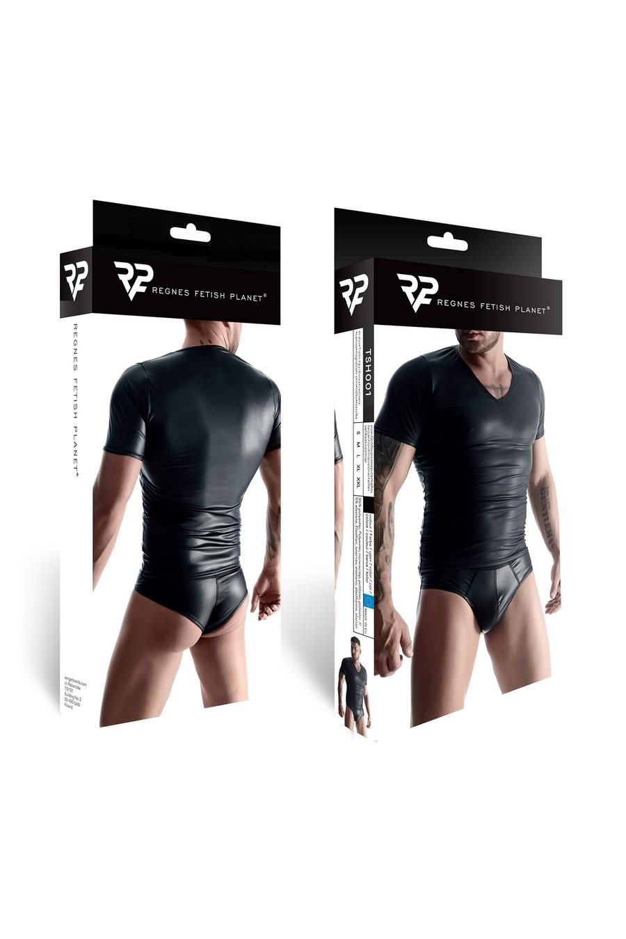 5-Męski t-shirt z wetlooka w serek xxl-5