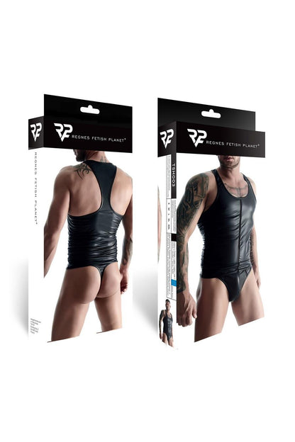 5-Męski t-shirt z wetlooka bez rękawów, z elastyczną taśmą z przodu m-5