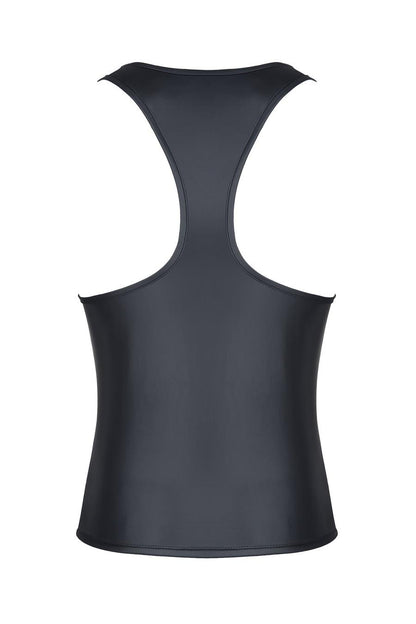 4-Męski t-shirt z wetlooka bez rękawów, z elastyczną taśmą z przodu s-4