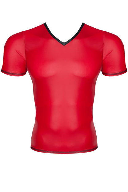 3-Męski t-shirt z wetlooka w serek s-3