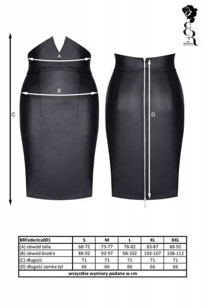 8-Bielizna - BRFEDERICA001 spódnica czarna rozmiar M-8