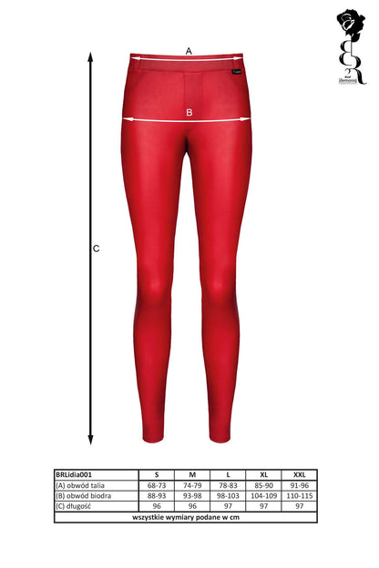 8-Bielizna - BRLIDIA001 legginsy czerwone rozmiar L-8