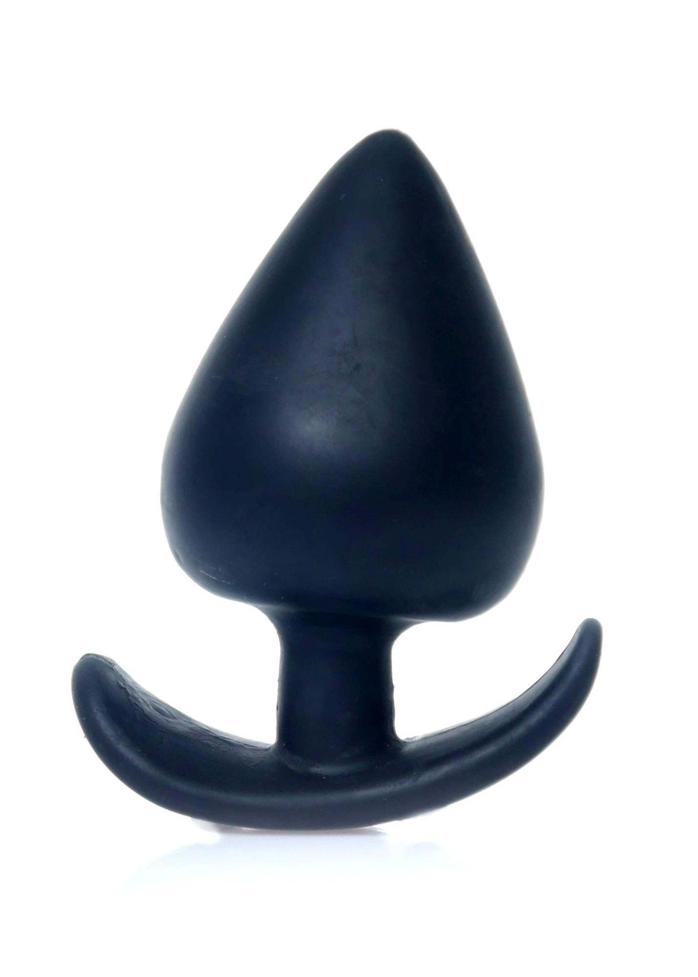 2-Gładka czarna zatyczka analna duży korek sex plug-2