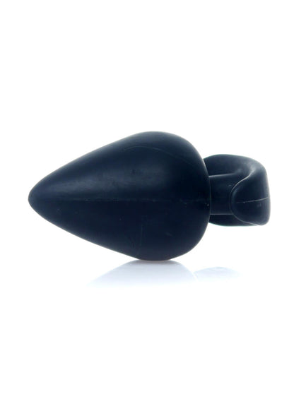 3-Gładka czarna zatyczka analna duży korek sex plug-3