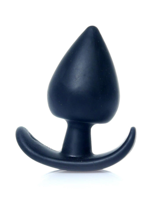 2-Gładka czarna zatyczka analna korek sex plug 8cm-2