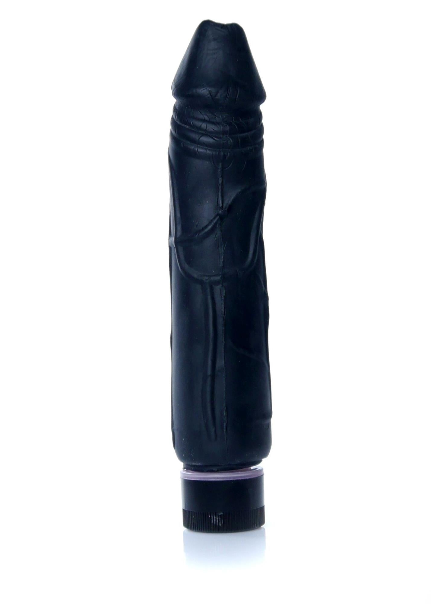 3-Wibrator czarny z cyberskóry naturalny penis-3