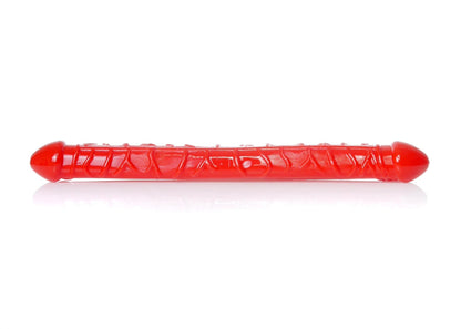 4-Podwójny penis dildo z żyłami penetracja lesbijski-4