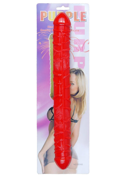 5-Podwójny penis dildo z żyłami penetracja lesbijski-5