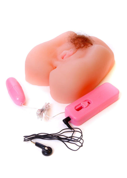 1-Wibrujący masturbator sztuczna pochwa 2 dziury-1