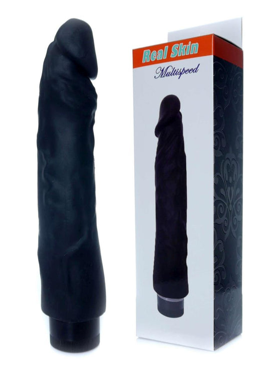 1-Wibrator czarny penis członek realistyczny 22cm-1