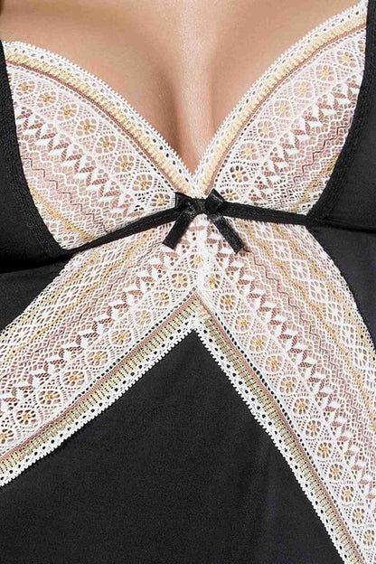 3-Bielizna-CONNIE CHEMISE black L/XL - Casmir-3