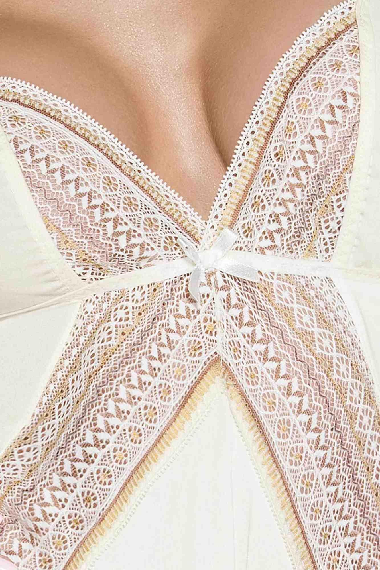 3-Bielizna-CONNIE CHEMISE cream L/XL - Casmir-3
