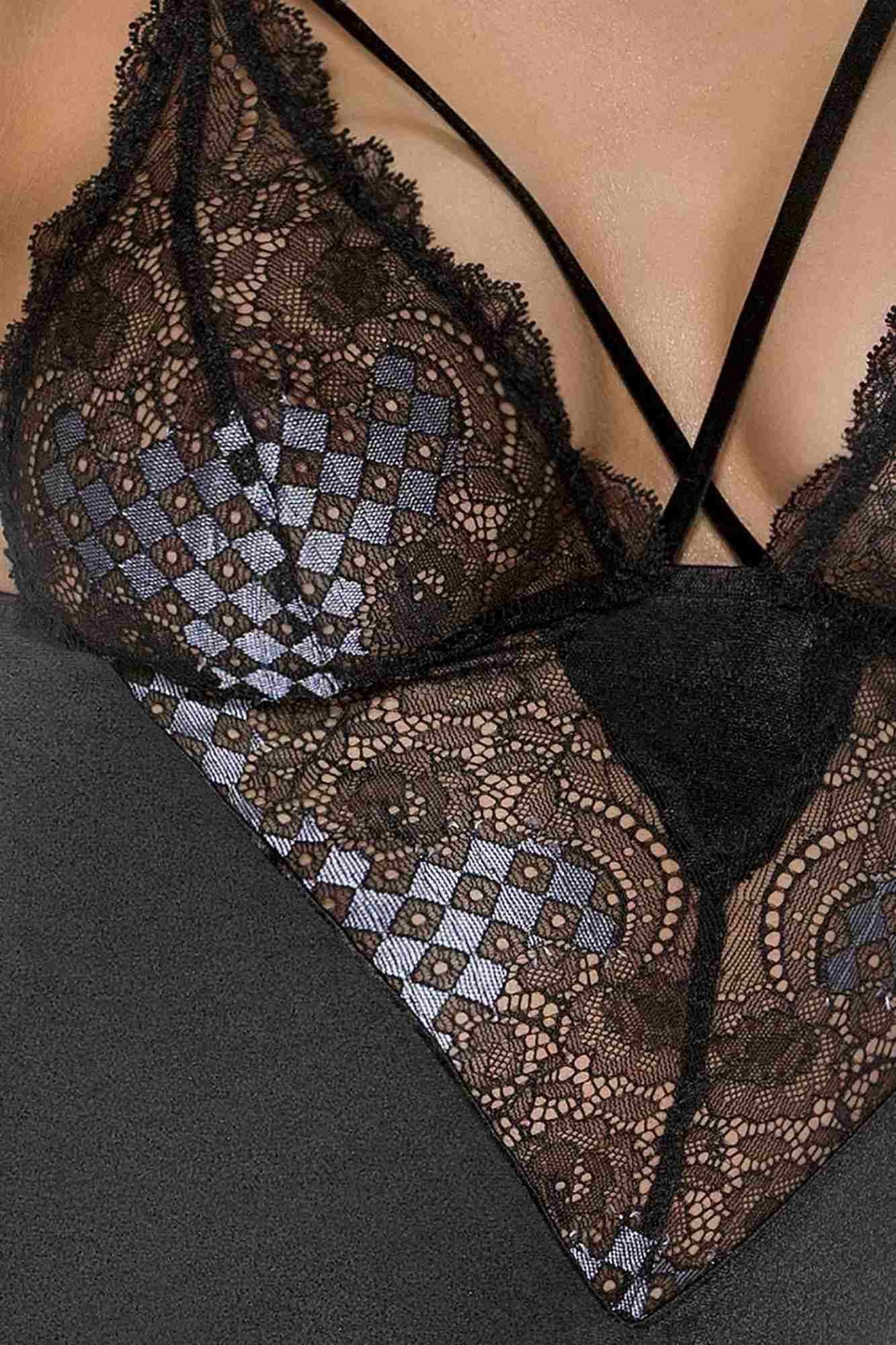 3-Bielizna-GIORGIA CHEMISE black XXL/XXXL - Casmir-3