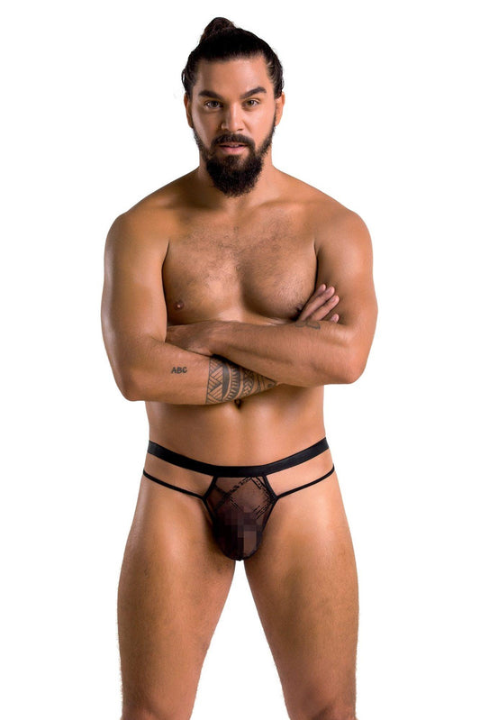 1-029 THONG COLLIN black L/XL - Passion-1