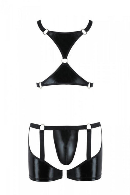 3-047 SET ARON black L/XL - Passion-3