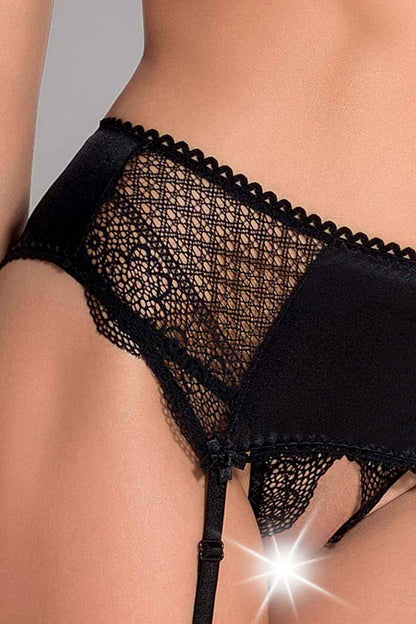 3-Bielizna-CLARISSE SET WITH OPEN BRA black XXL/XXXL - Casmir-3