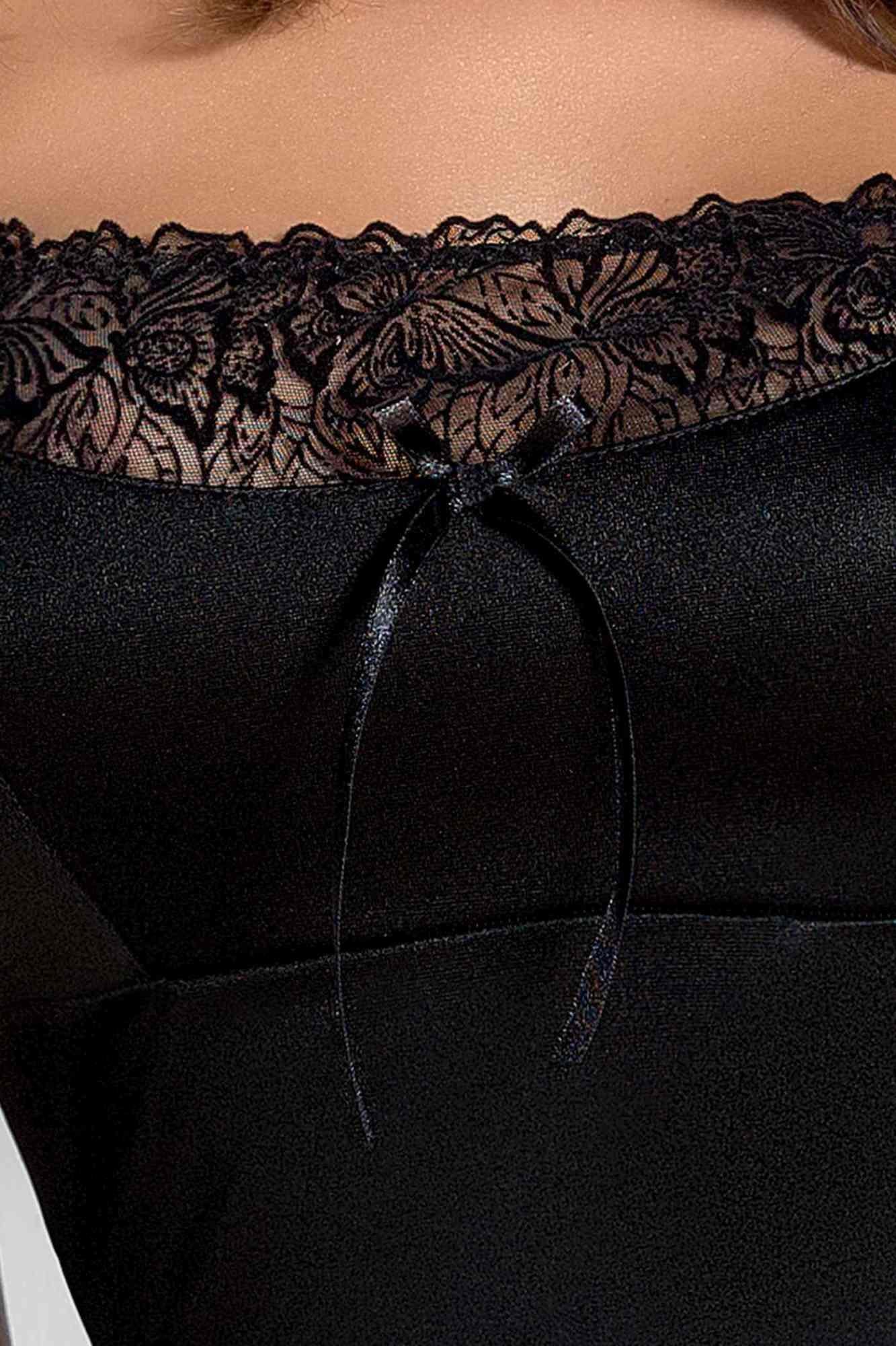 3-Bielizna-LAUREN CHEMISE black L/XL - Casmir-3