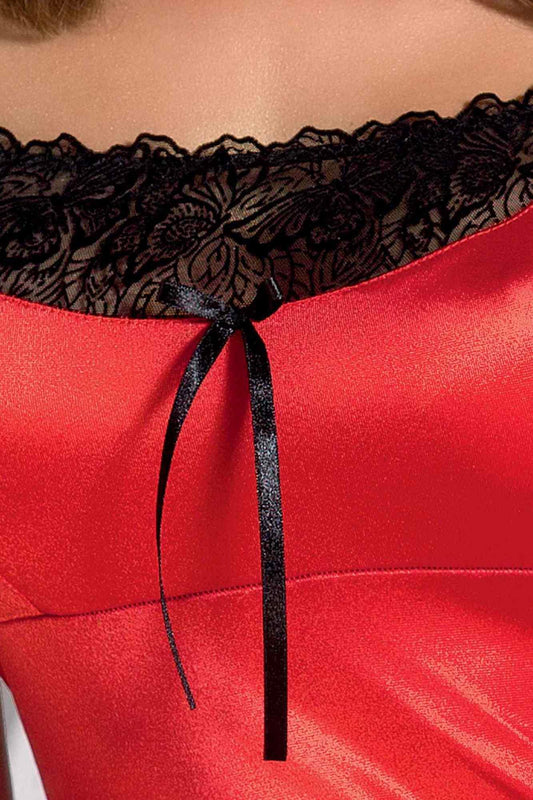 2-Bielizna-LAUREN CHEMISE red L/XL - Casmir-2