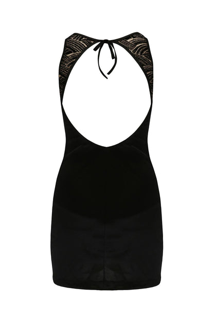 4-Bielizna-LARA CHEMISE black L/XL - Casmir-4