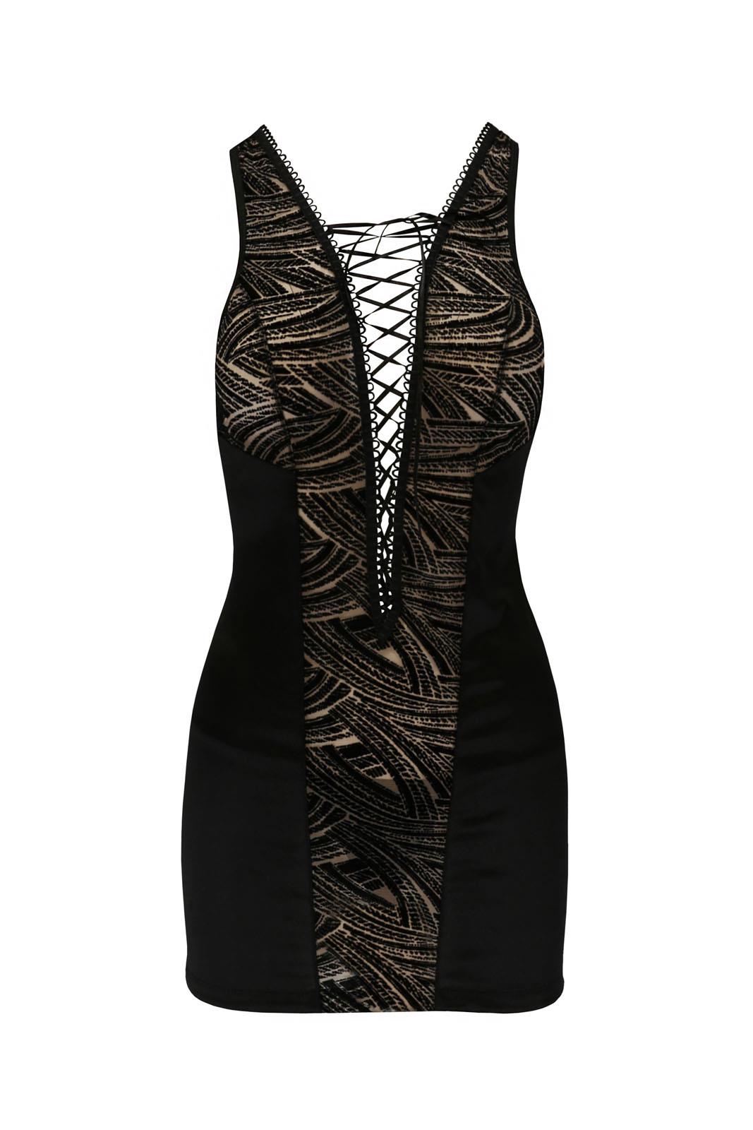 3-Bielizna-LARA CHEMISE black S/M - Casmir-3