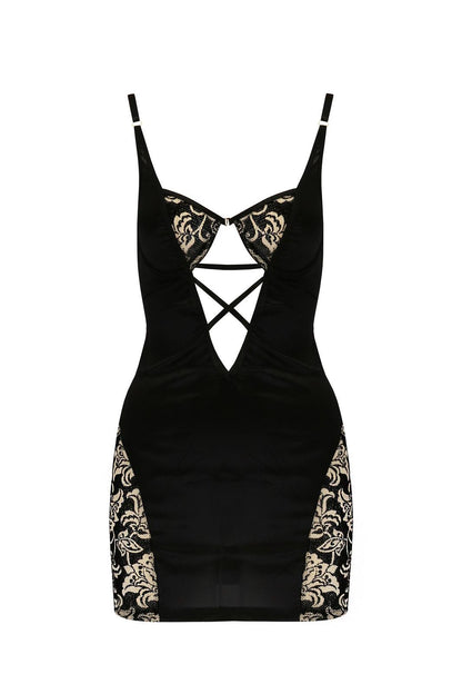 3-Bielizna-VICTORIA CHEMISE black XXL/XXXL - Casmir-3