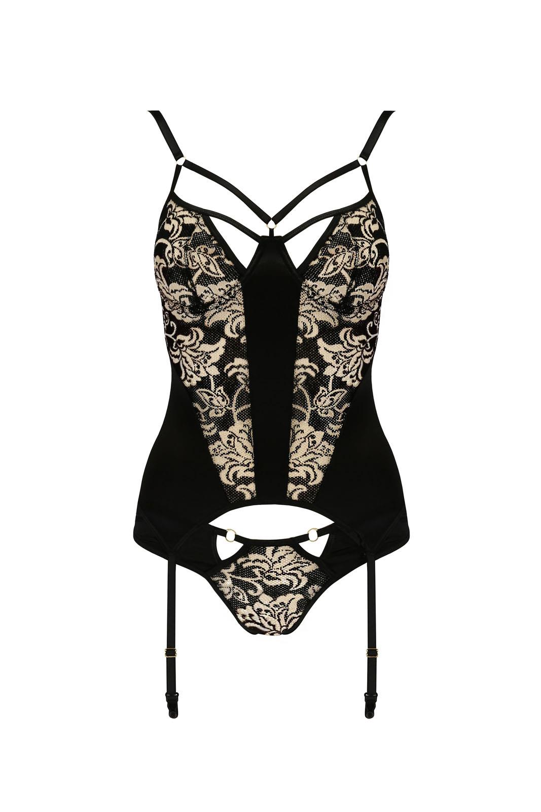 3-Bielizna-VICTORIA CORSET black XXL/XXXL - Casmir-3