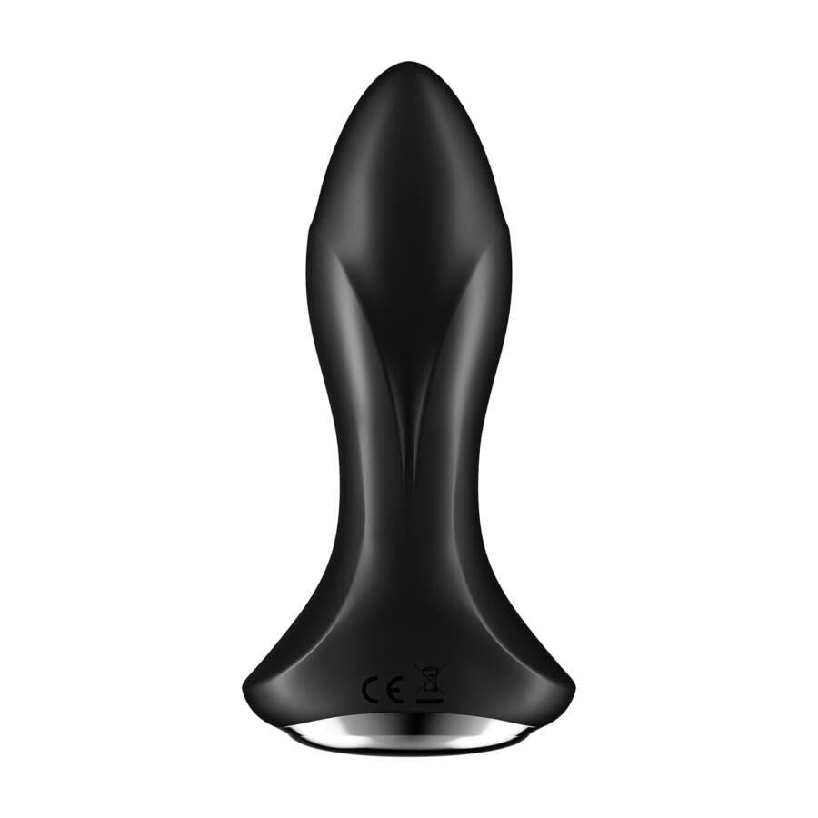 5-Czarny wibrujący plug zatyczka wibrator analny-5