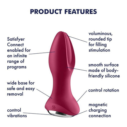 7-Korek analny Rotator Plug 2 Connect App (Violet)-7