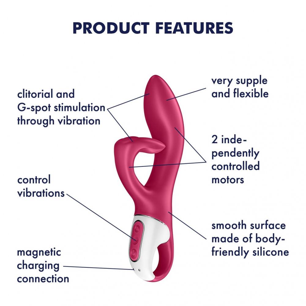 7-Wibrator króliczek z masażerem Satisfyer Embrace-7