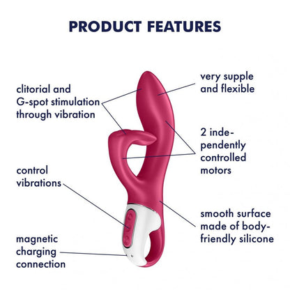 7-Wibrator króliczek z masażerem Satisfyer Embrace-7