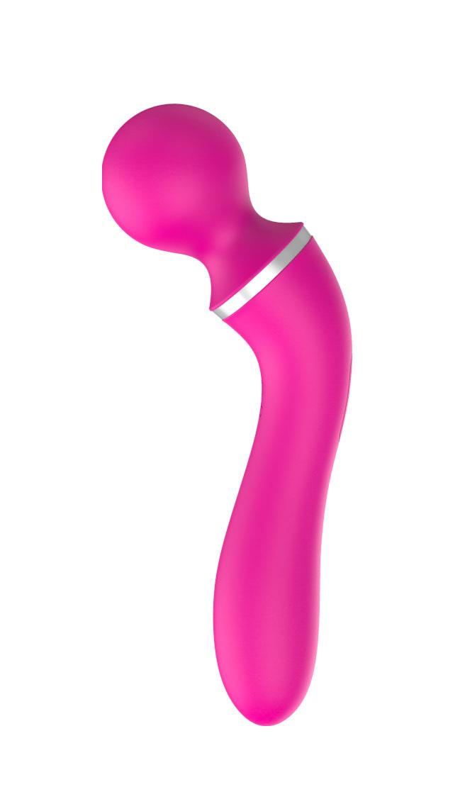 9-Masażer łechtaczki wibrator 2w1 10+10 trybów 19cm-9