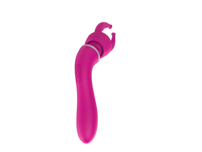 10-Masażer łechtaczki wibrator 2w1 10+10 trybów 19cm-10