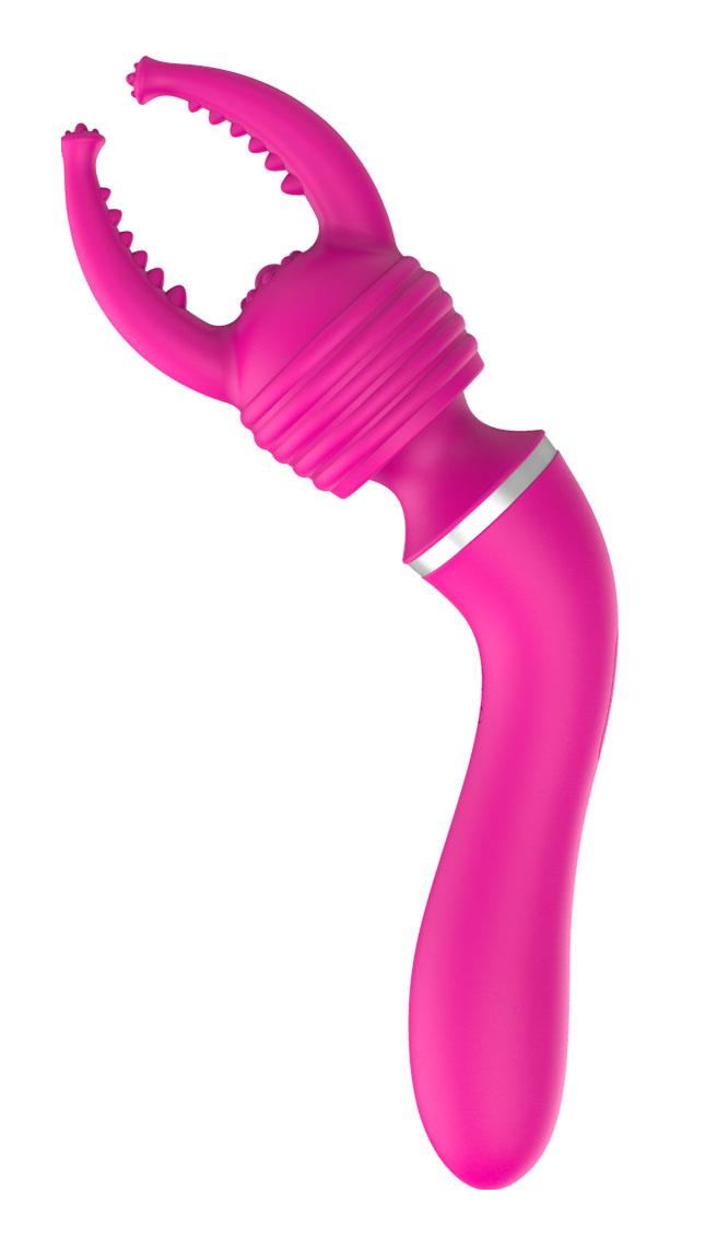 11-Masażer łechtaczki wibrator 2w1 10+10 trybów 19cm-11