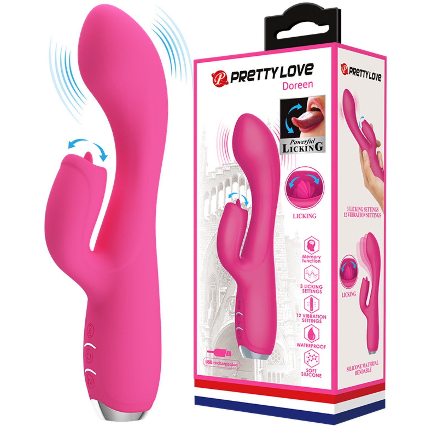 2-Kiwający główką wibrator punkt g łechtaczka 19cm-2