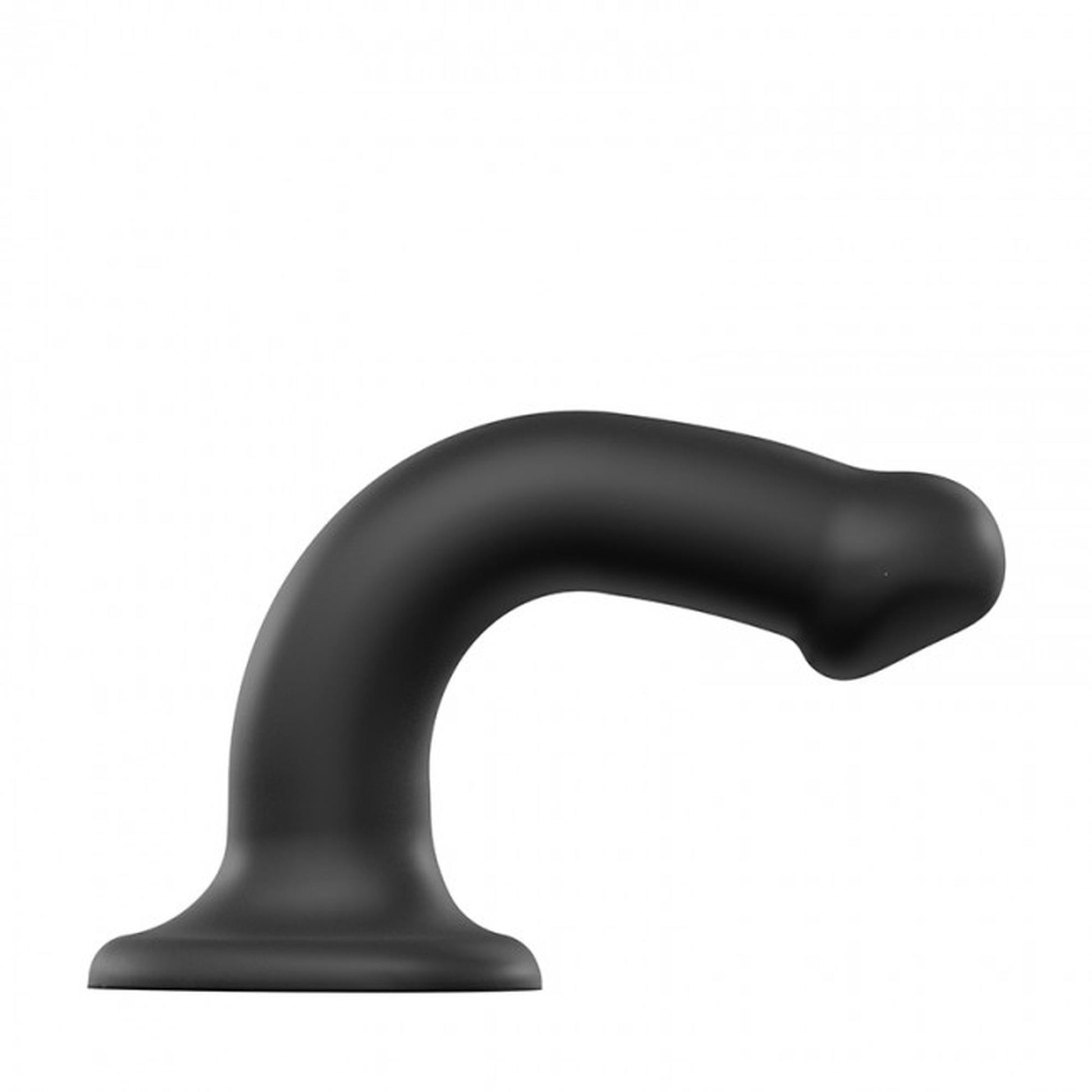 6-Gładkie czarne dildo miękkie z przyssawką 18 cm-6