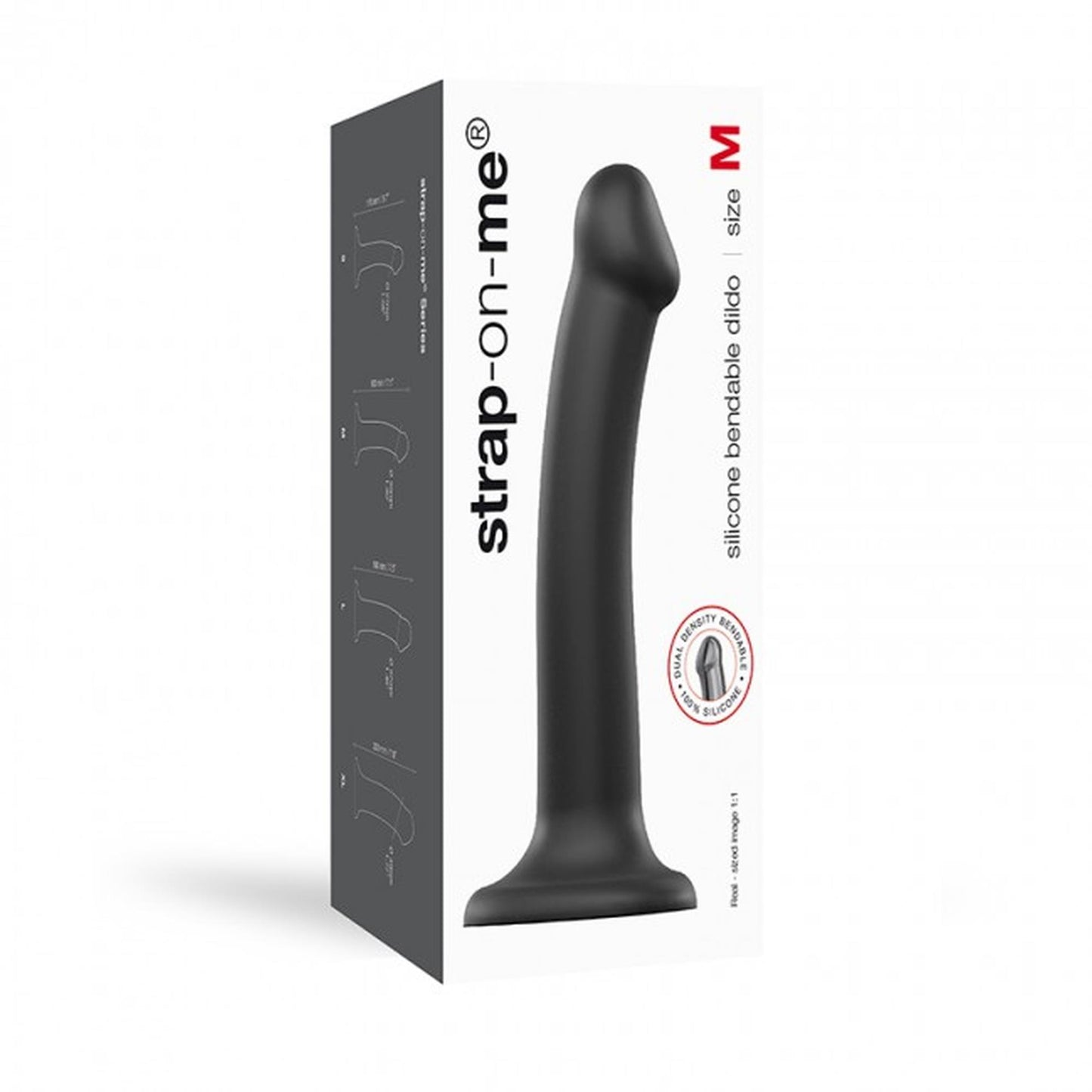 8-Gładkie czarne dildo miękkie z przyssawką 18 cm-8