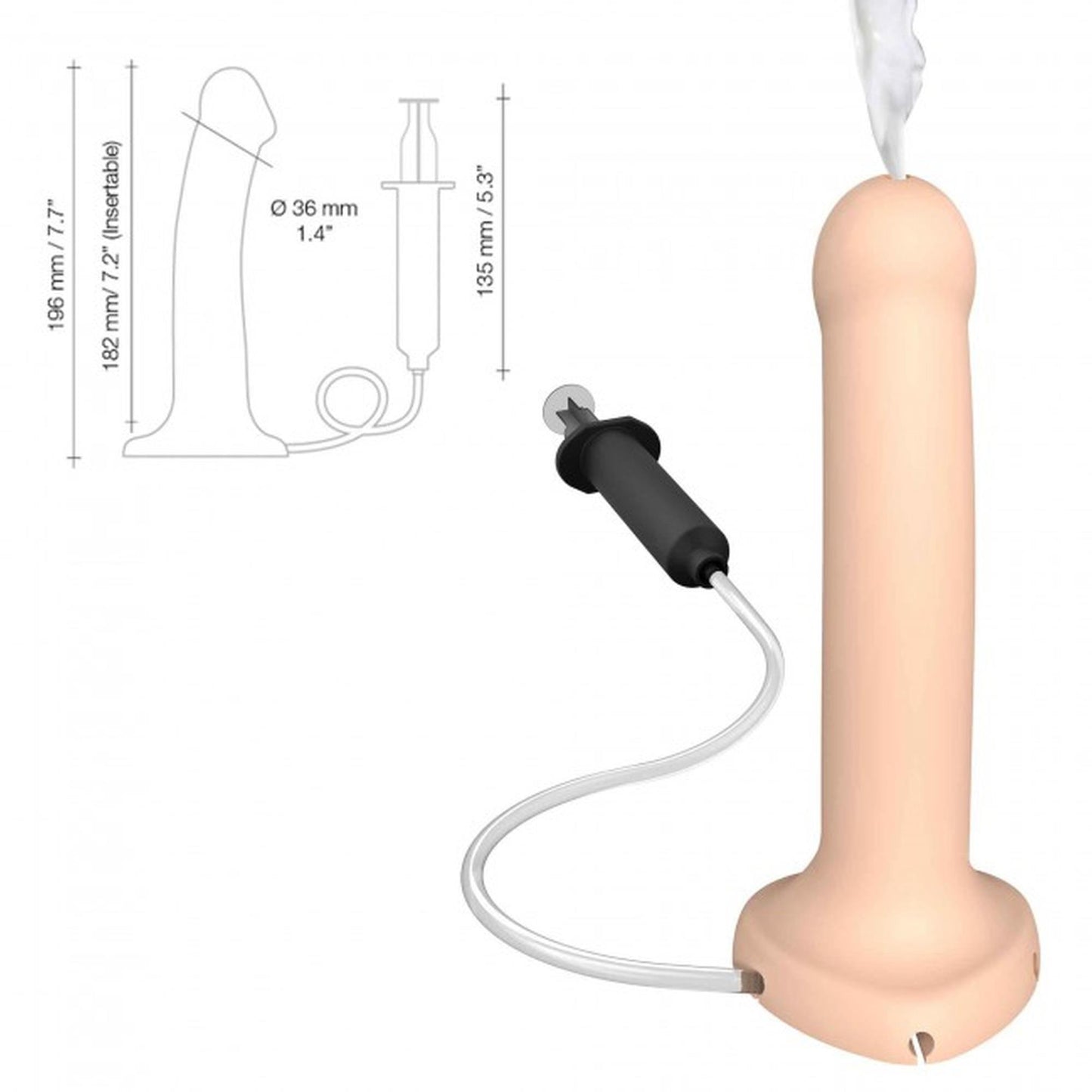 2-Realistyczne dildo penis z wytryskiem sex 19cm-2