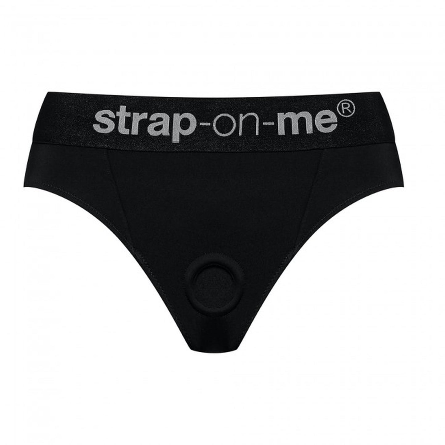 1-Czarne majtki uprząż strapon stringi push up XL-1