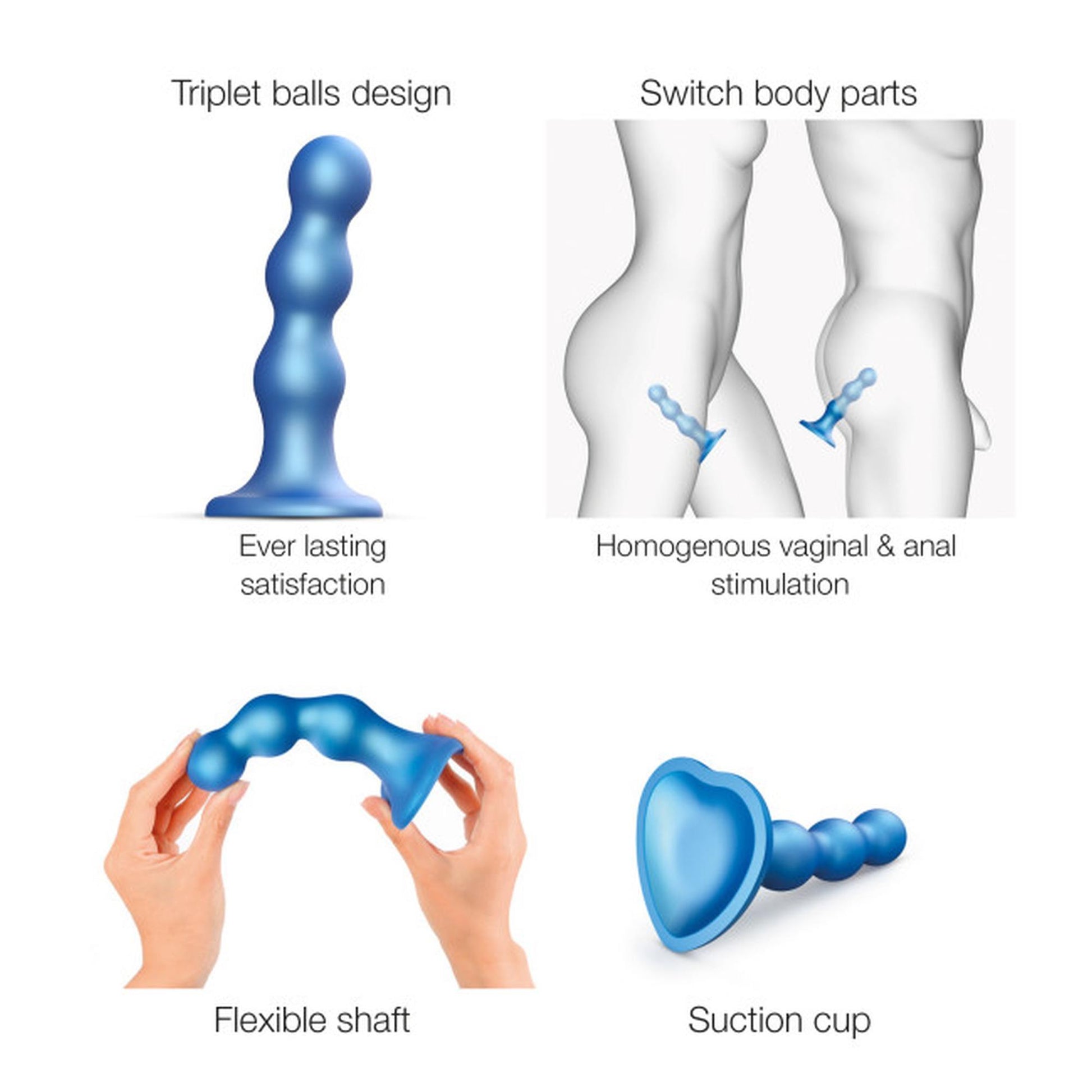 3-Silikonowe dildo do strap-ona różne rozmiary-3