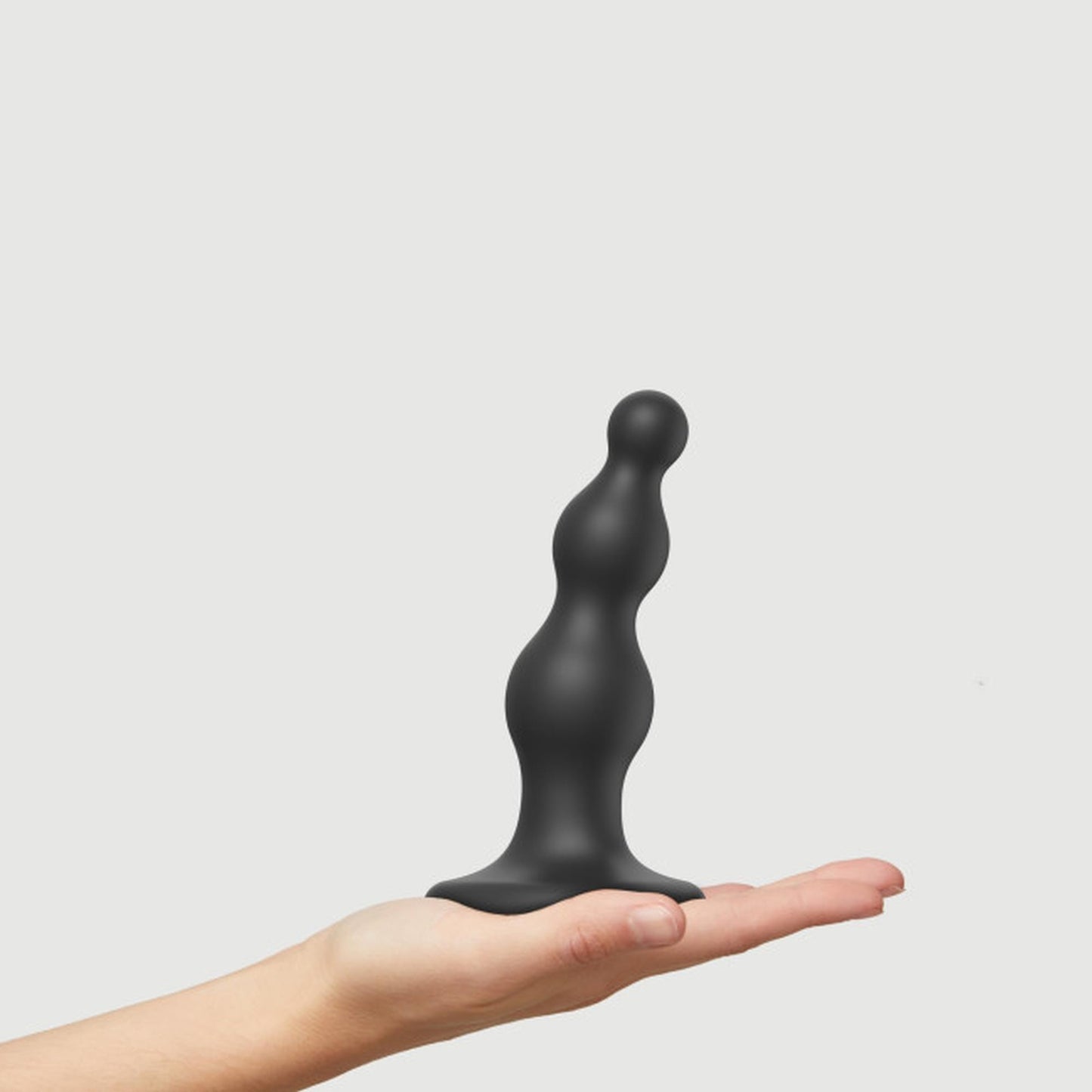 3-Czarne miękkie dildo w kształcie 3 koralików-3